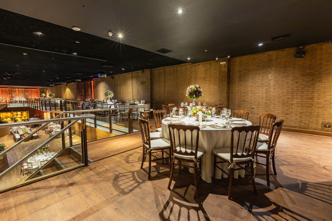 Elegant banquet tables set for a gala event